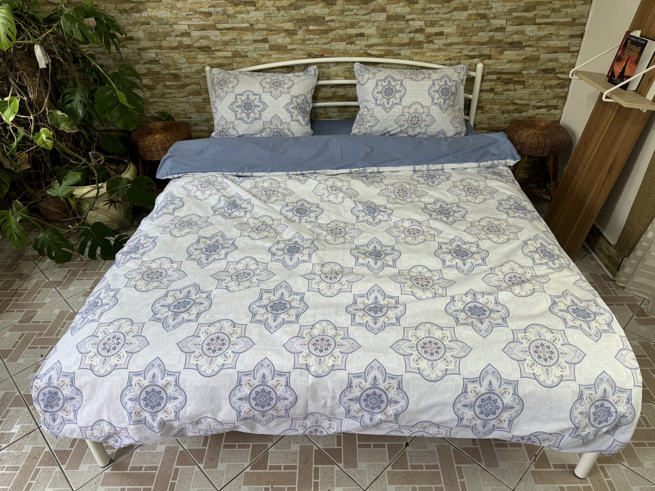 Сімейний комплект (Бязь) | Комплект постільної білизни "Зимова казка" | Простирадло 240х220 см, фото 1