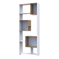 Етажерка висока Doros B1S Білий/Дуб евок 81х30х210 (41516039)