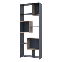 Етажерка висока Doros B1S Графіт/Дуб Сонома 81х30х210 (41516040)