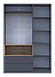 Шафа для одягу з нішею Doros Дейл Графіт/Дуб Евок 3 ДСП 150х52х220 (80737723), фото 6