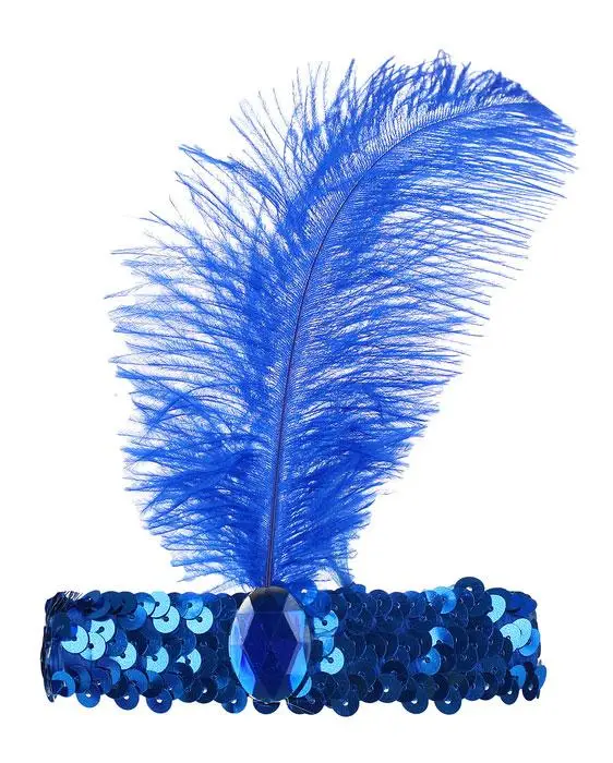 Пов'язка з пером маленька (синя)