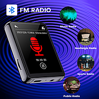 MP3 плеєр Rock Star M18 2.4" Bluetooth 5.2 Hi-Fi 64Gb із зовнішнім динаміком металевий, фото 5