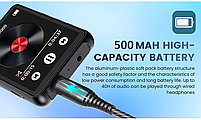 MP3 плеєр Rock Star M18 2.4" Bluetooth 5.2 Hi-Fi 64Gb із зовнішнім динаміком металевий, фото 9