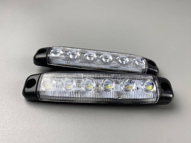 Фонарь LED габаритный светодиодный 24V IP67 6 led диодов SMD белый ...