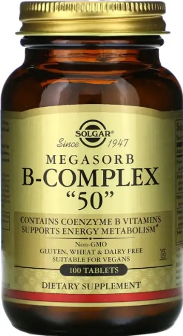 Solgar Комплекс вітамінів В-50 (B-Complex) 100 таблеток