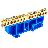 Шина нульова CD 6x9/14 для кріплення на DIN-рейку