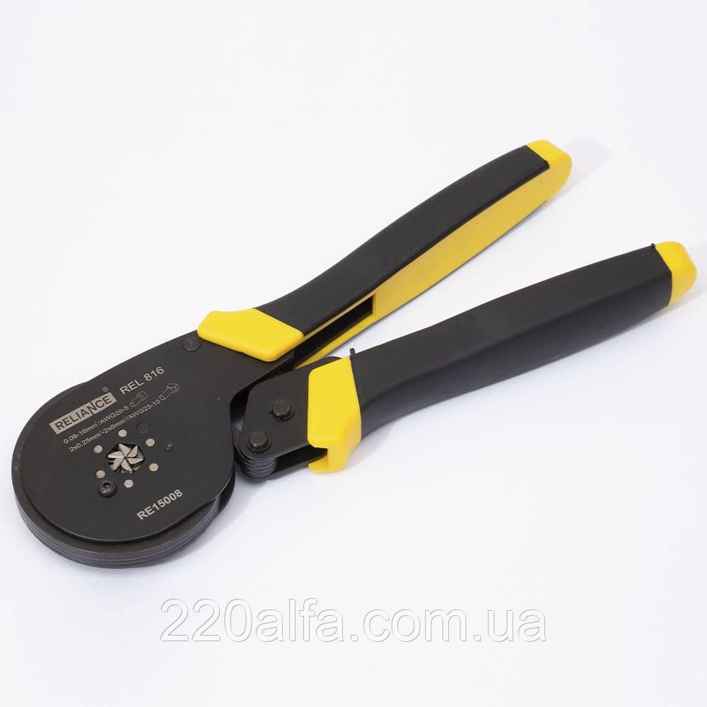 Кліщи для обтиску наконечників REL 816 (HB, EN, 0,08-16) RELIANCE, фото 1