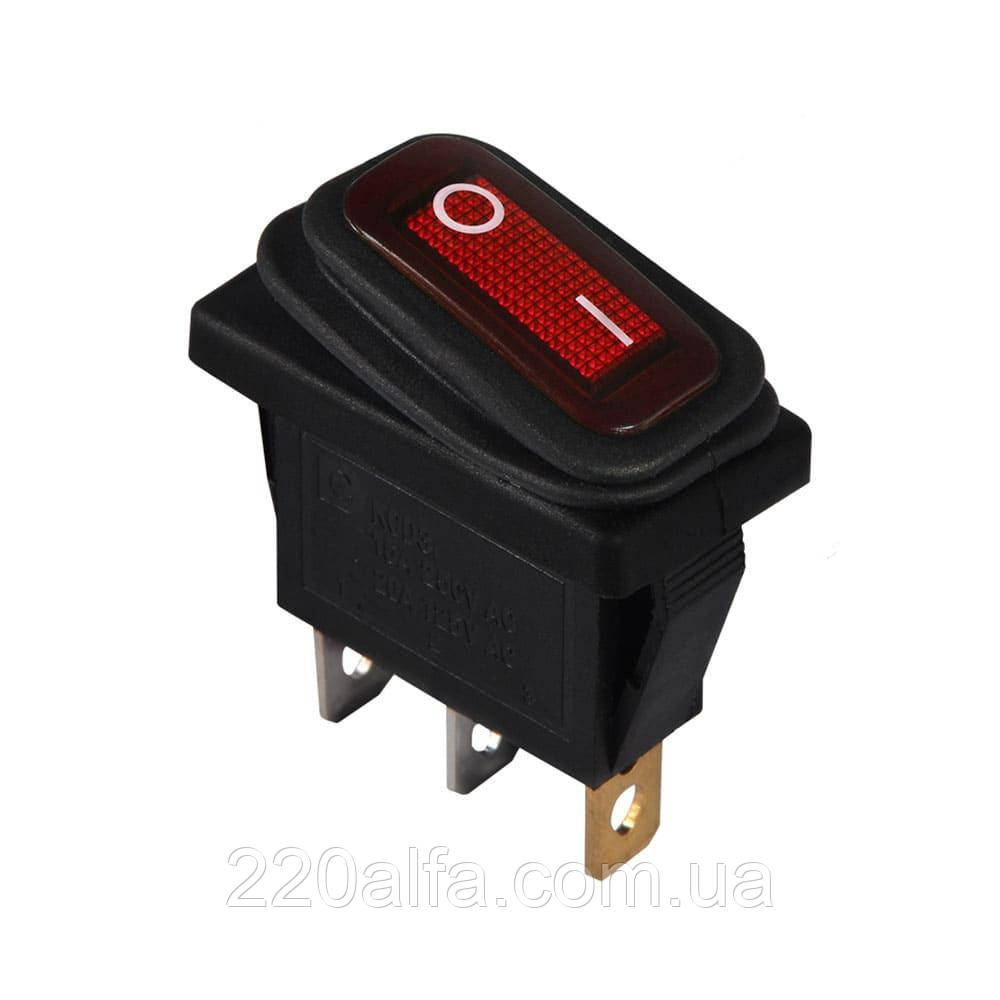 Клавішний перемикач вологозахищений КП-36и 220В, фото 1