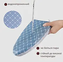 Рукавичка для прасування та відпарювання одягу. Мінідошка для прасування. Рукавичка для прасування одягу в дорогу (синя) YU227, фото 6