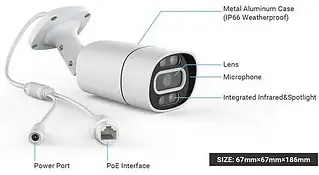 IP Wi-Fi камера C16 3MPX TUYA APP з віддаленим доступом вулична YU227