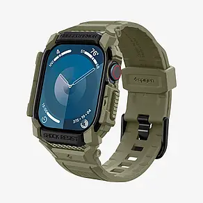 Чохол з ремінцем Spigen Rugged Armor Pro для Apple Watch 46 mm Series 10, Хакі (ACS08608)