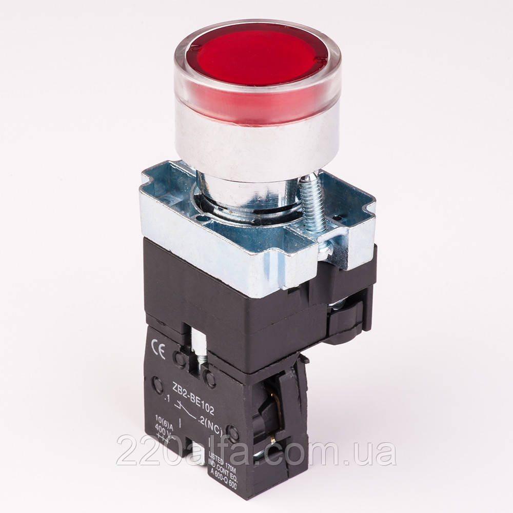 Кнопка управління натискна XB2-BW3471 24В, фото 1