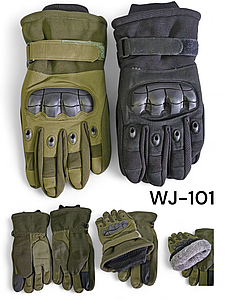 Рукавички чоловічі повнопалі зі закритими пальцями Теплый плотный плюш сенсорный Рукавички військо оптом