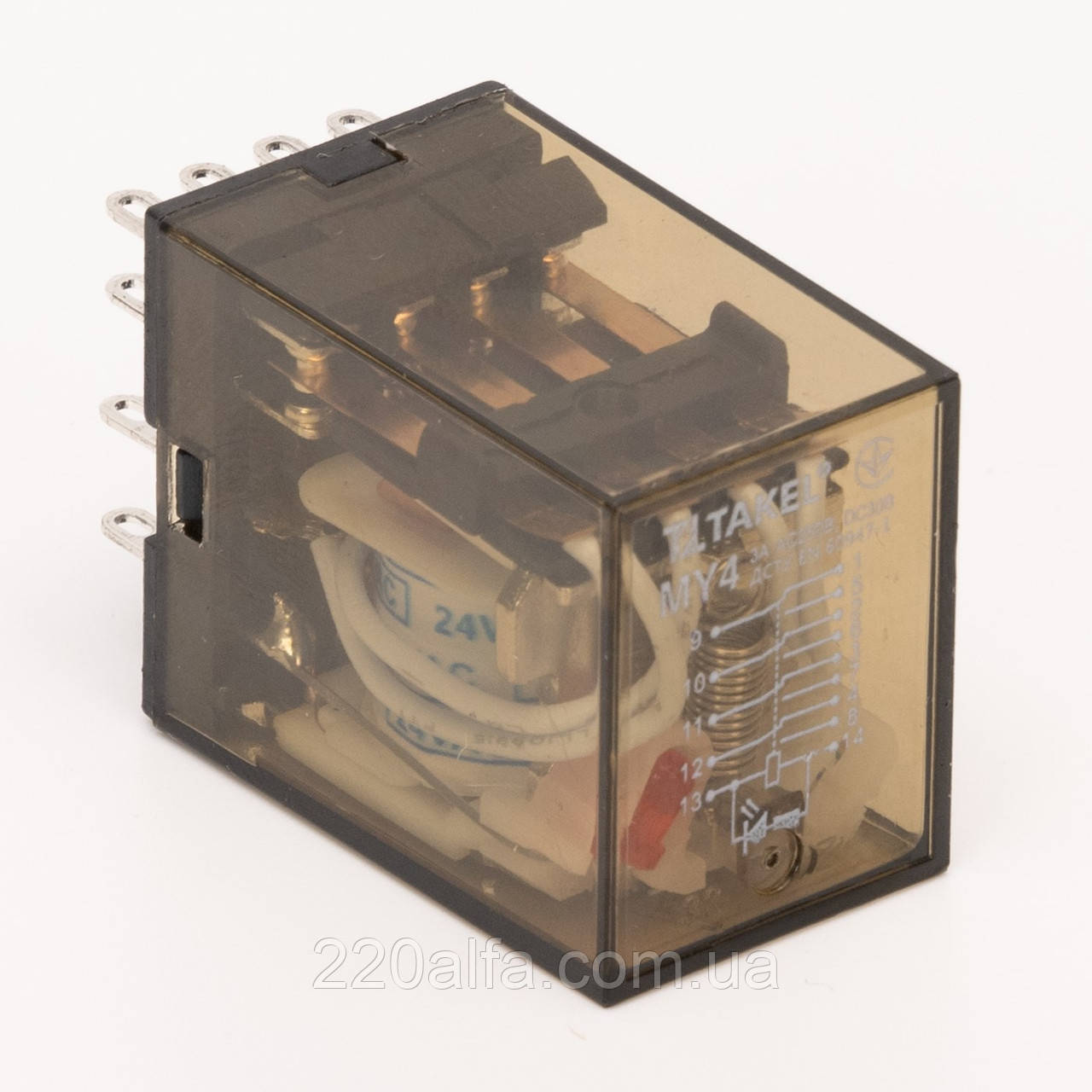 Реле проміжне МY4 AC 24В TAKEL, фото 1