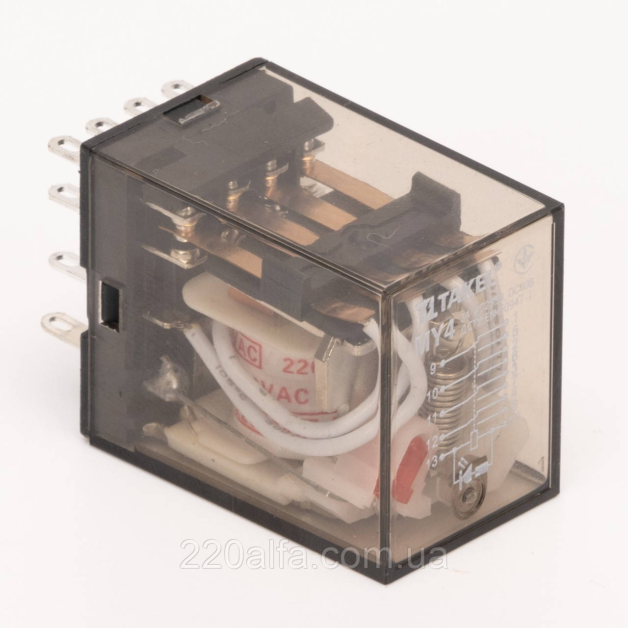 Реле проміжне МY4 AC 220В TAKEL, фото 1