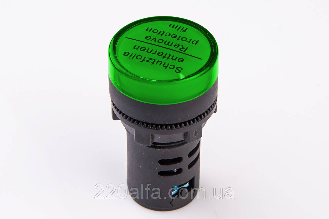 Світлодіодний індикатор AD22-22DS 110v АC/DC, зелений TAKEL, фото 1