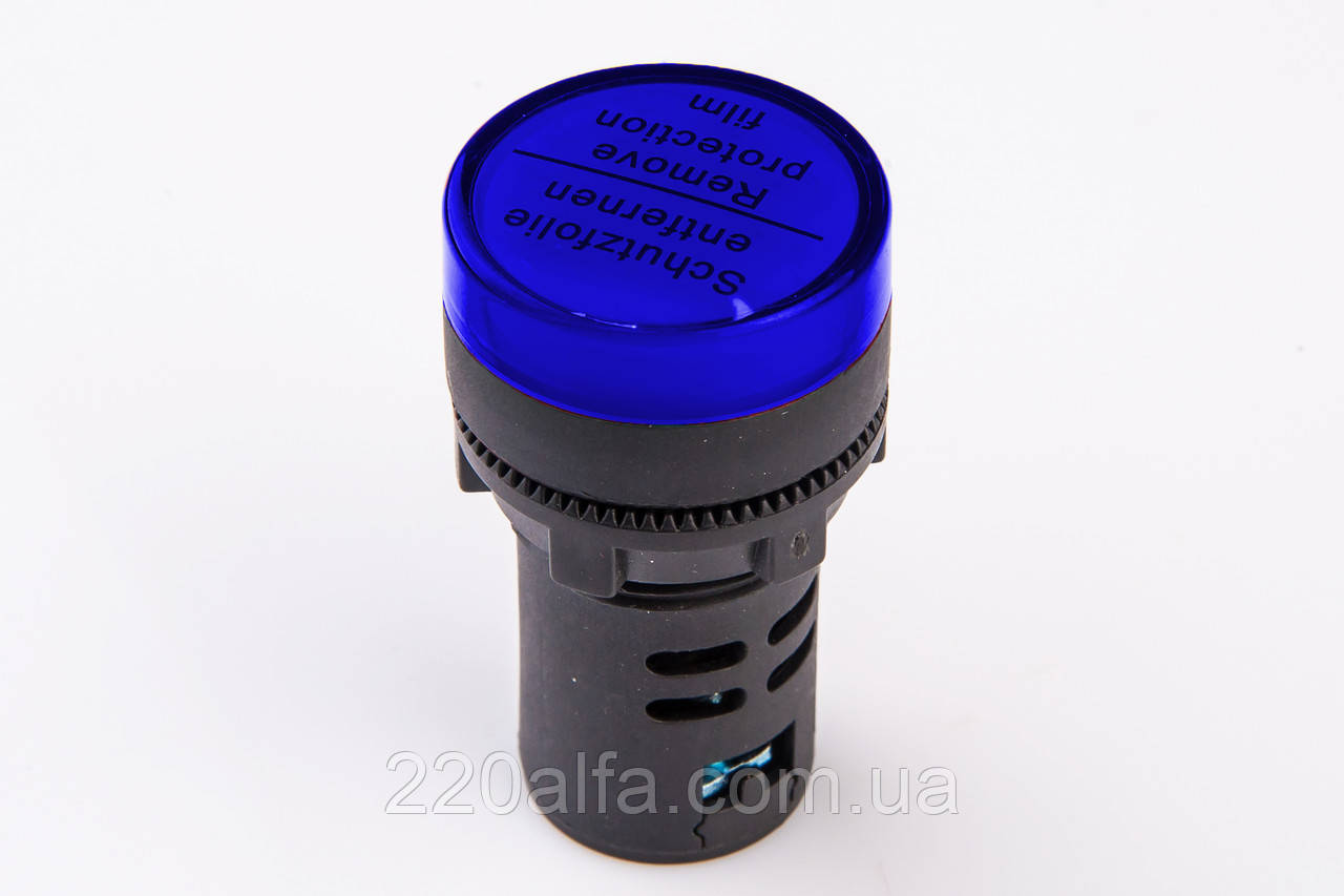 Світлодіодний індикатор AD22-22DS 230v АC/DC, блакитний TAKEL, фото 1