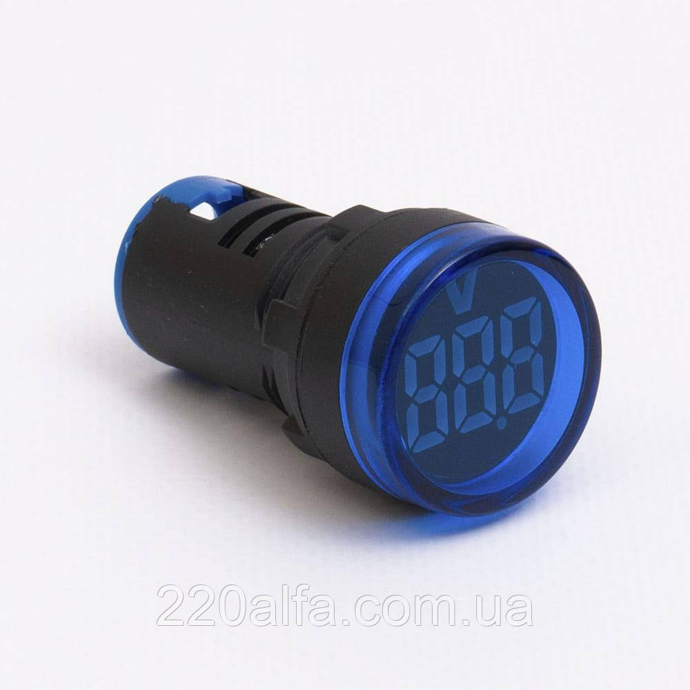 Світлодіодний вольтметр AD22-DVM АC 60-500В, блакитний TAKEL, фото 1