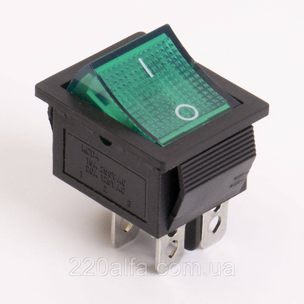 Перемикач клавішний КП-2и 220В, фото 1