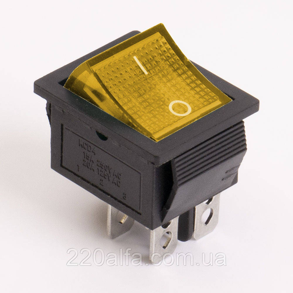 Перемикач клавішний КП-2и 220В, фото 1