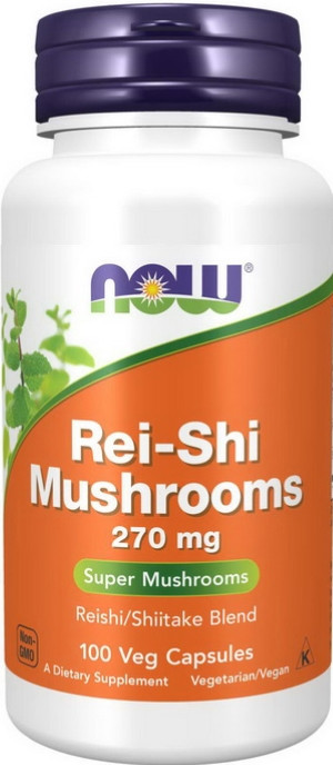 Гриби рейші Now Rei-Shi Mushroom 270 мг 100 капсул вег