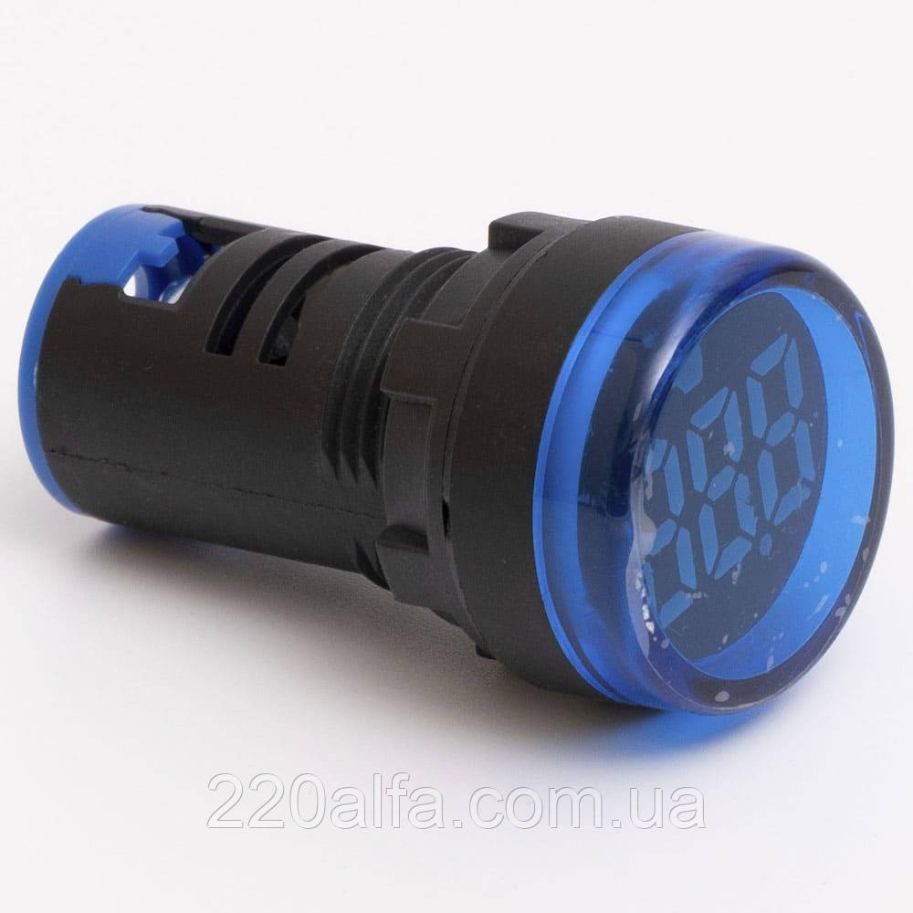 Світлодіодний вольтметр AD22-DVM DC 5-60В, блакитний TAKEL, фото 1