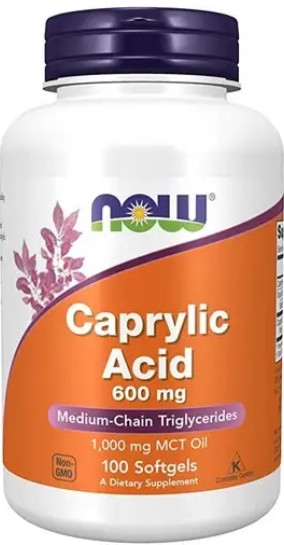 Каприлова кислота NOW Caprylic Acid 100 капс
