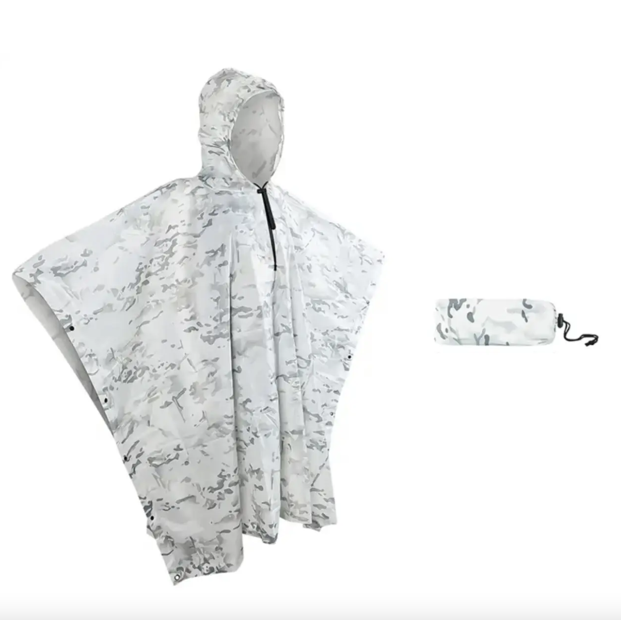 Плащ пончо камуфляжний від дощу та снігу Ripstop Multicam Alpine