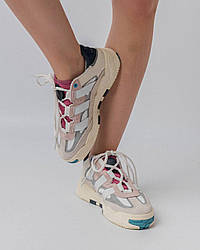 Жіночі кросівки шкіра замша Adidas Niteball Beige Gray Rose W, жіночі кеди Адідас бежеві. Жіноче взуття