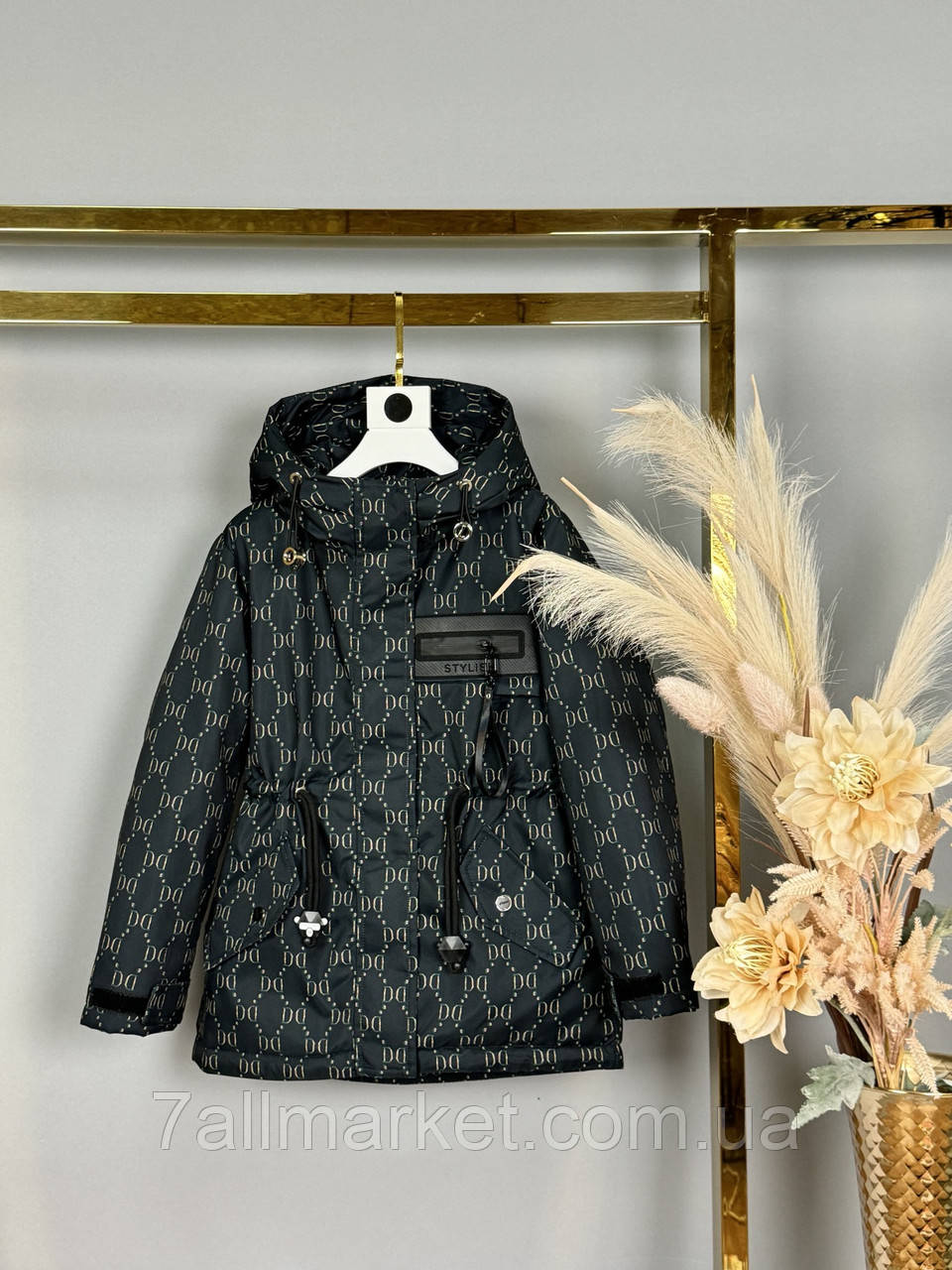 Куртка підліткова демісезонна з капюшоном на дівчинку 122-146 см (3цв)"DFK "недорого від прямого постачальника