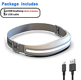 Ліхтарик налобний на голову акумуляторний повязка налобник потужний Led-ліхтар з зарядкою USB легкий з червоним світлом, фото 10