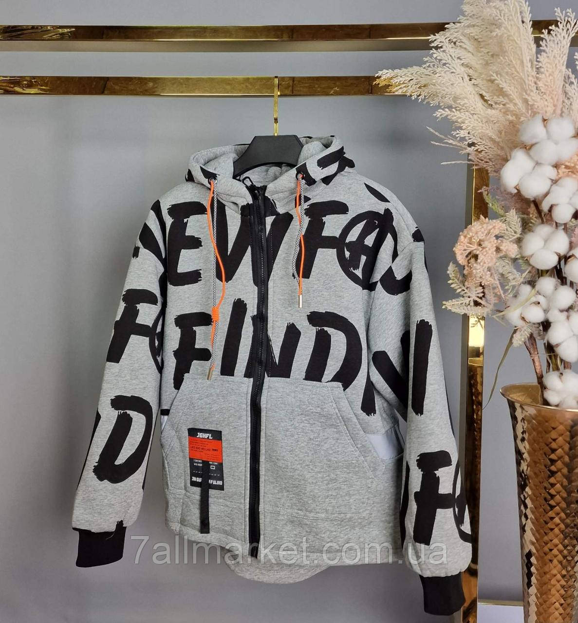 Куртка підліткова демісезонна на хлопчика 150-180 см (2хв) "DFK" гуртом від прямого постачальника