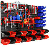 Панель-органайзер для інструментів Mar-pol М66631, чорний, 115 х 78 см, 74 шт в комплекті