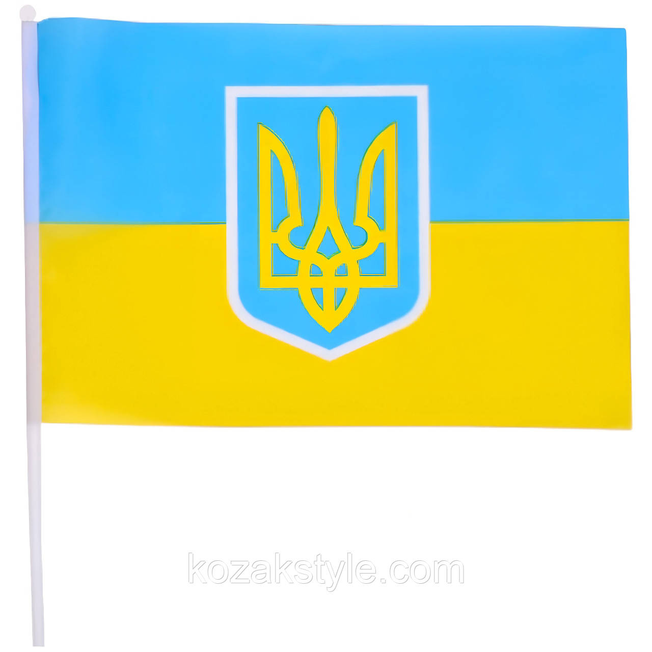 Прапор України з Гербом 60х90 см з флагштоком