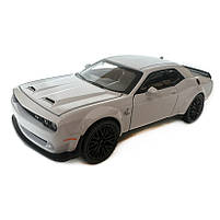 Машинка металева Dodge Challenger SRT Додж сірий звук світло відкр двері багажник капот Автосвіт 1:32, 16*7*5см (AP-1992), фото 2