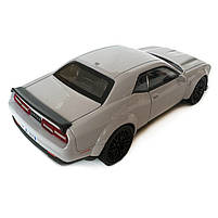 Машинка металева Dodge Challenger SRT Додж сірий звук світло відкр двері багажник капот Автосвіт 1:32, 16*7*5см (AP-1992), фото 4