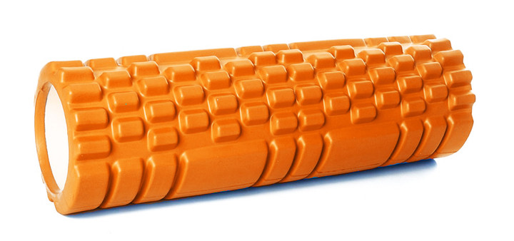 Валик для спини середньої жорсткості Yoga ball LY-621 Жовтогарячий