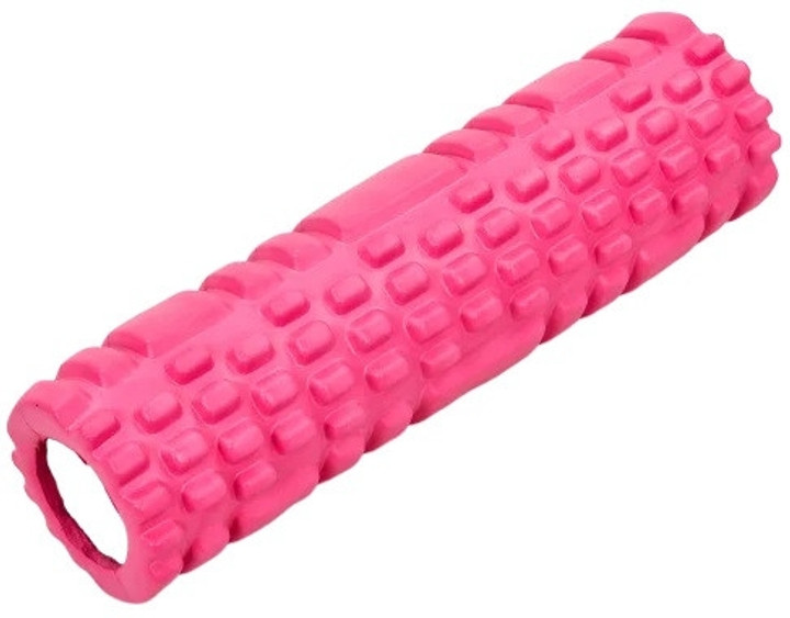 Валик для спини середньої жорсткості Yoga ball LY-621 Рожевий