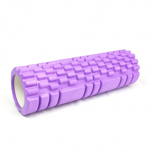 Валик для спини середньої жорсткості Yoga ball LY-621 Фіолетовий