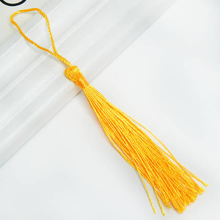 Китиця нейлонова для декору, 7 см, жовтий, фото 1