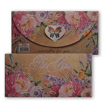 Конверт для грошей з крафту "For You"