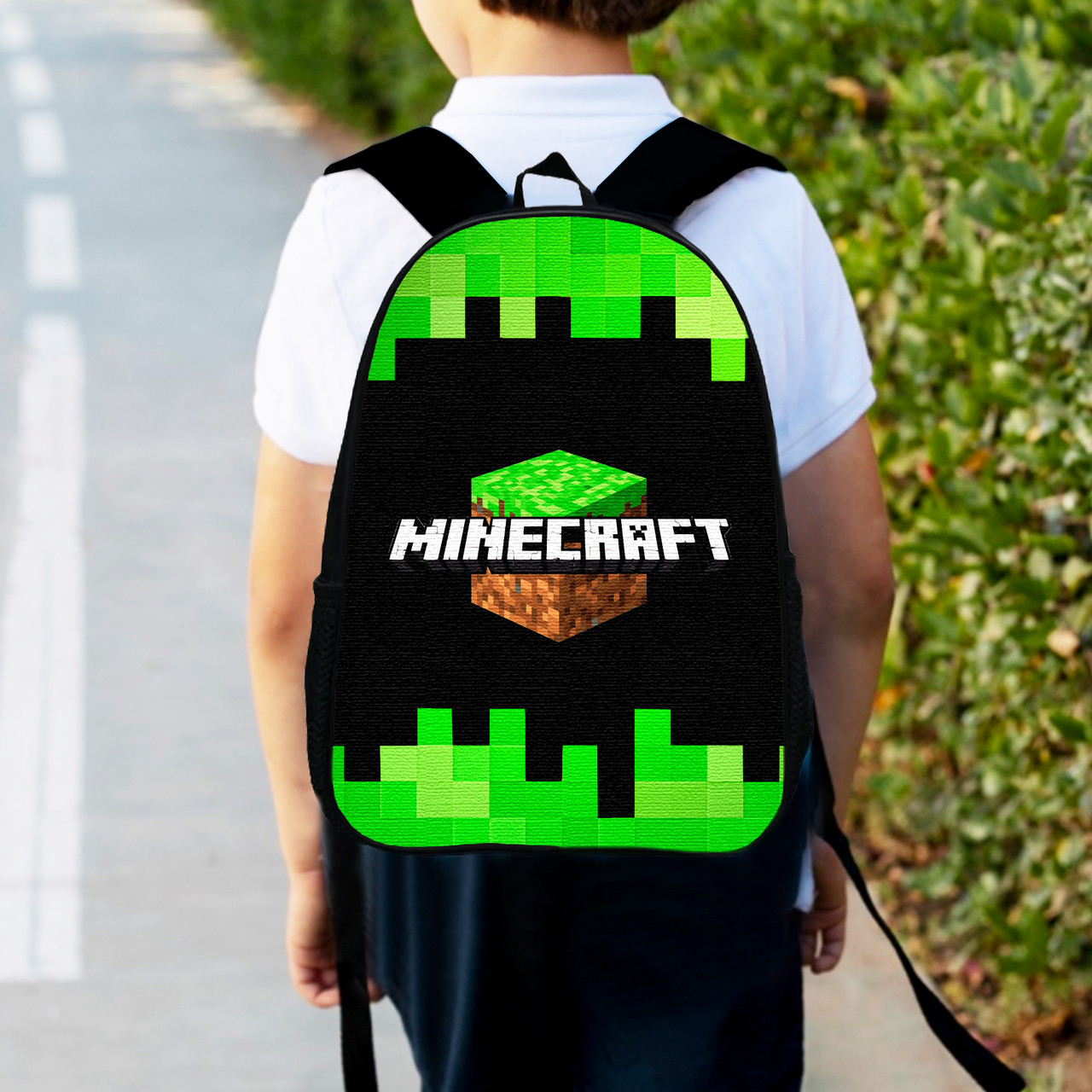 Рюкзак дитячий майнкрафт "Minecraft" 34х27см, міський ранець для хлопчика з принтом (0190)
