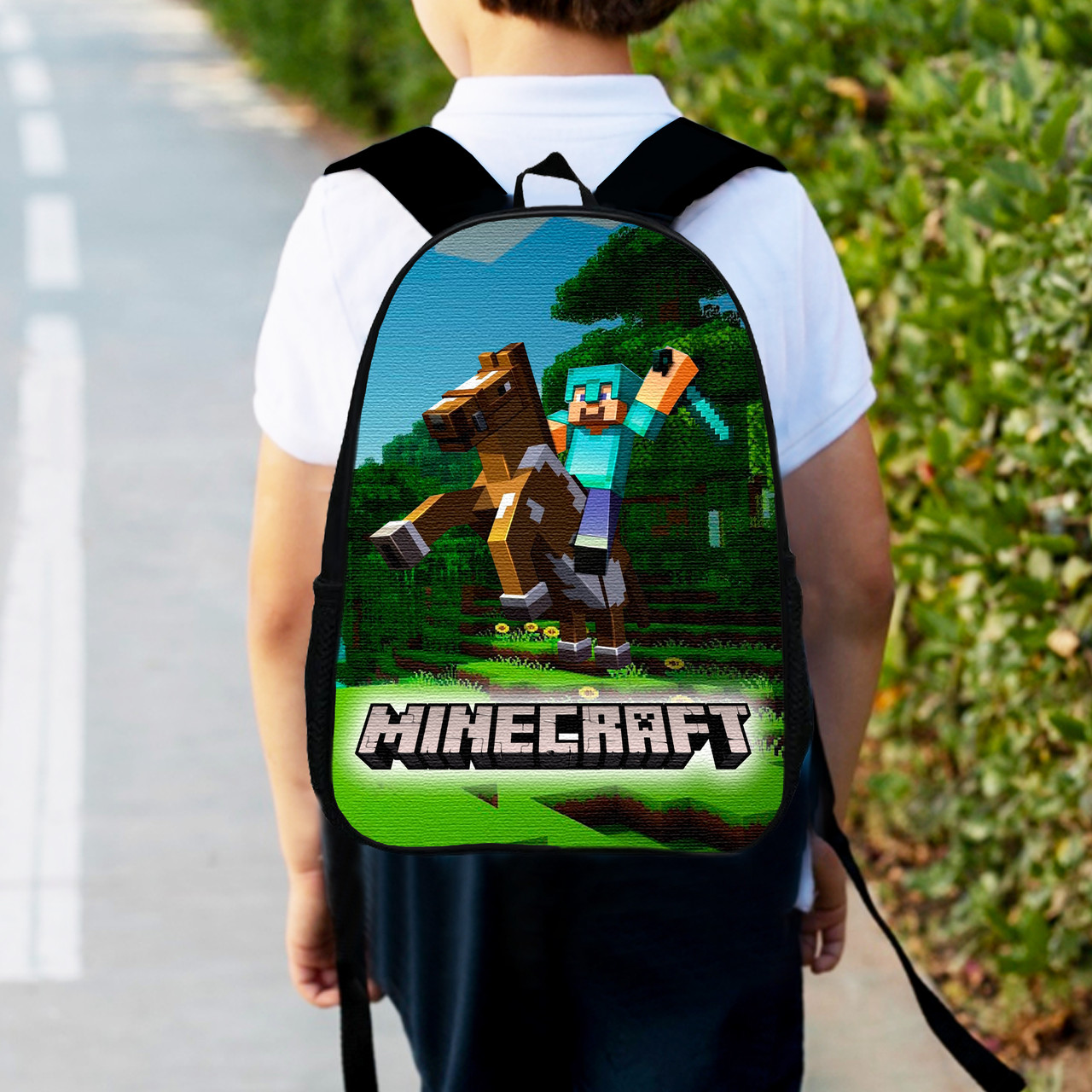 Рюкзак дитячий майнкрафт "Minecraft" 34х27см, міський ранець для хлопчика з принтом (0194)