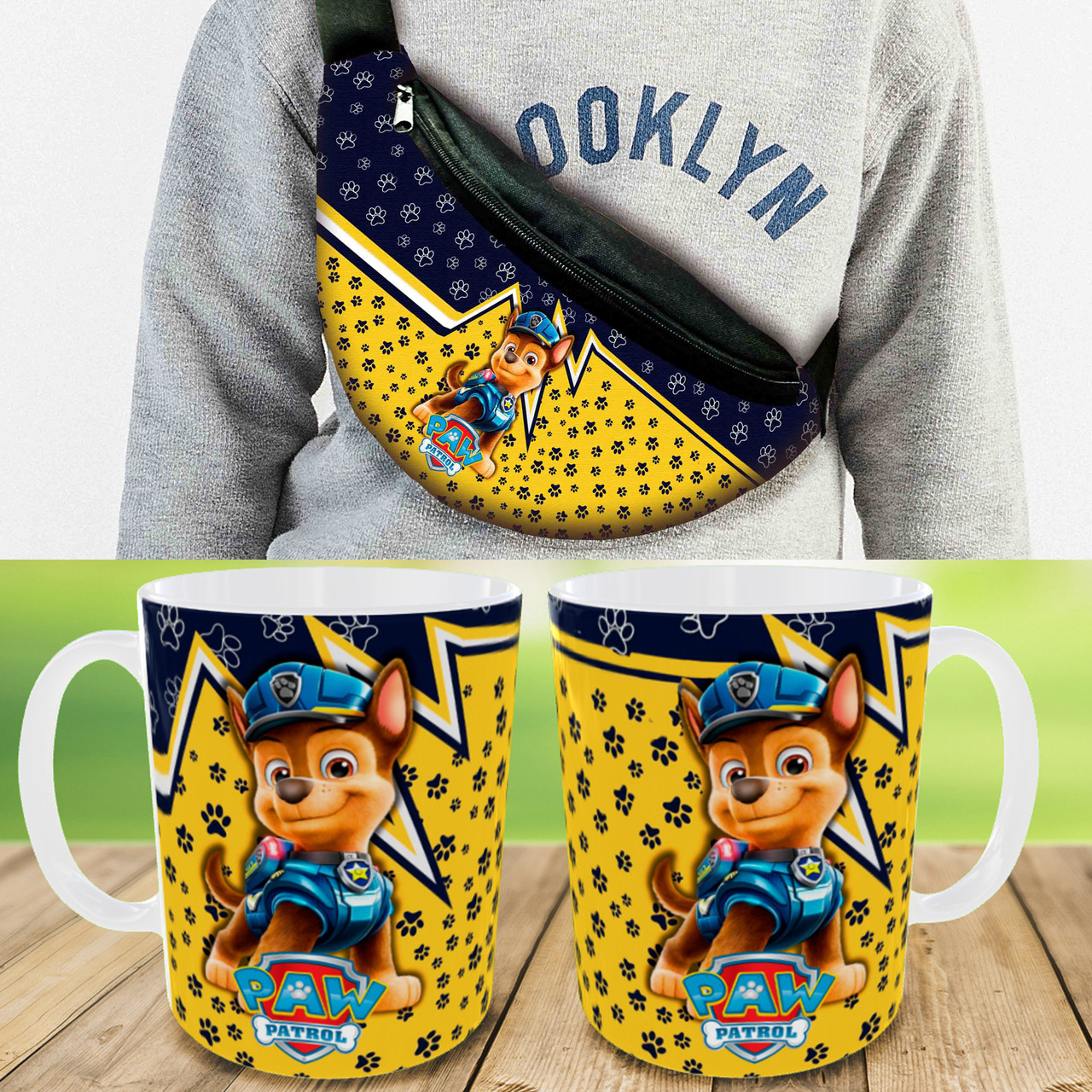 Подарунковий набір: Сумка-бананка + Кружка Щенячий патруль "Paw Patrol" дитячий, для хлопчика (0202)