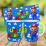 Набір дитячий Супер Маріо рюкзак рюкзак 36х27см сумка-бананка, кружка з принтом для хлопчика (01561), фото 9