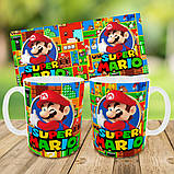 Набір дитячий Супер Маріо рюкзак рюкзак 36х27см сумка-бананка, кружка з принтом для хлопчика (01563), фото 9