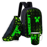 Набір дитячий майнкрафт "Minecraft" рюкзак, сумка-бананка, кружка (00270)