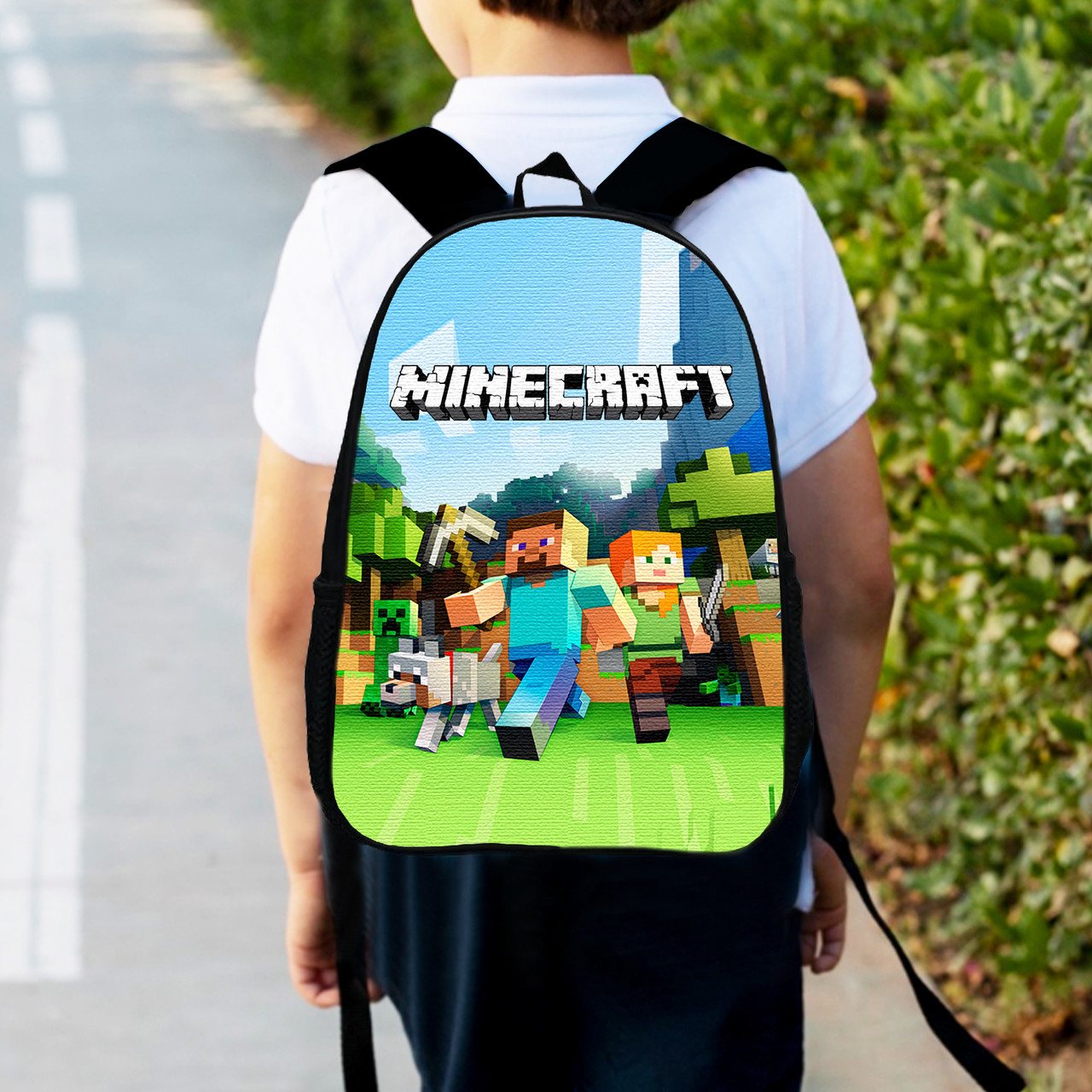 Рюкзак дитячий майнкрафт "Minecraft" 34х27см, міський ранець для хлопчика з принтом (0319)