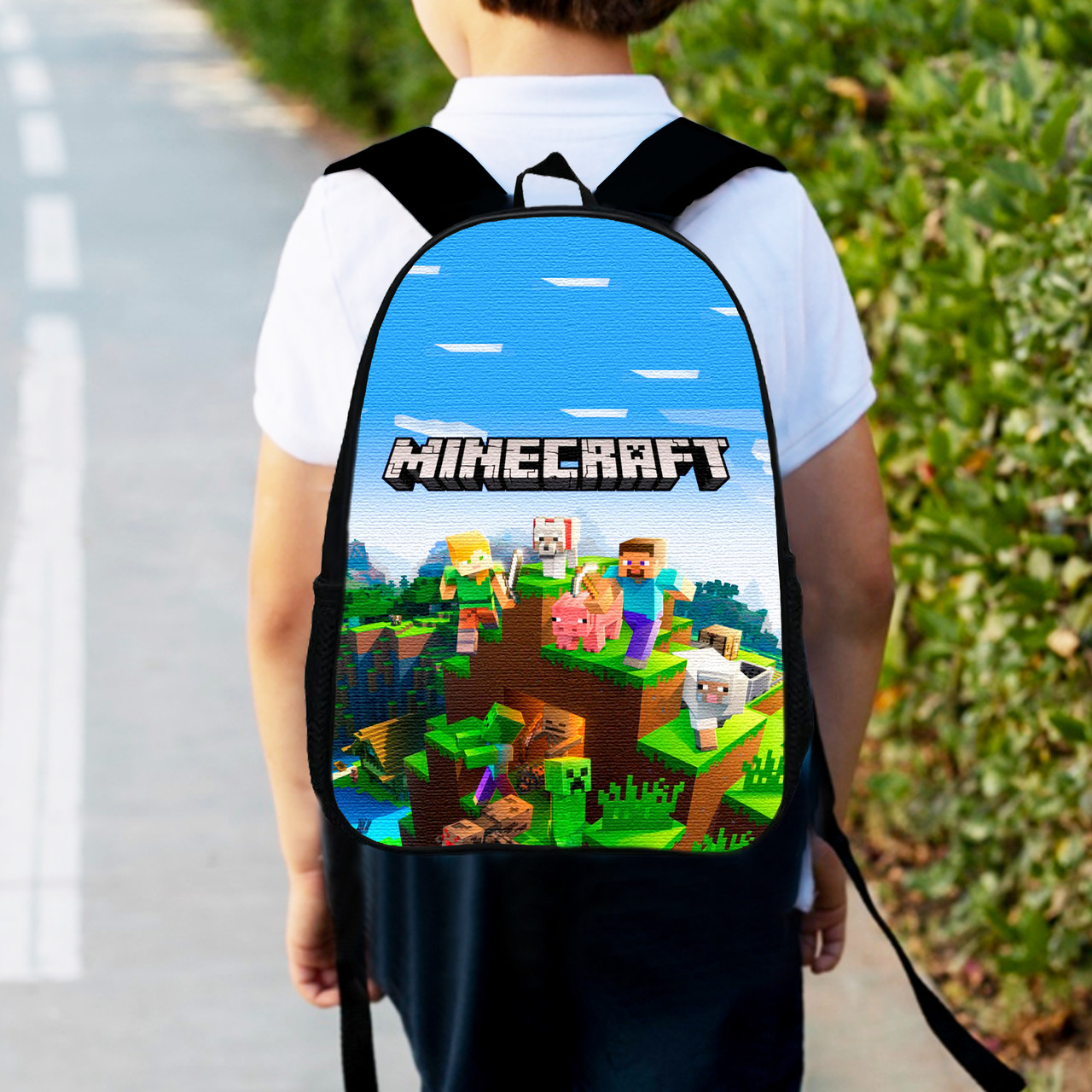 Рюкзак дитячий майнкрафт "Minecraft" 34х27см, міський ранець для хлопчика з принтом (0329)