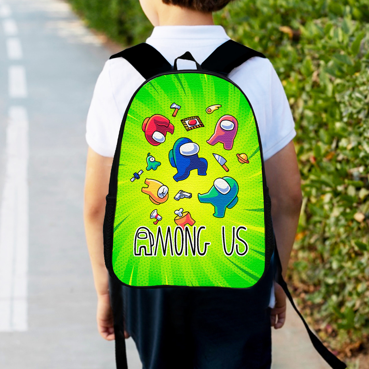 Рюкзак дитячий Амонг Ас "Among Us" 34х27см, міський ранець для хлопчика з принтом (0337)